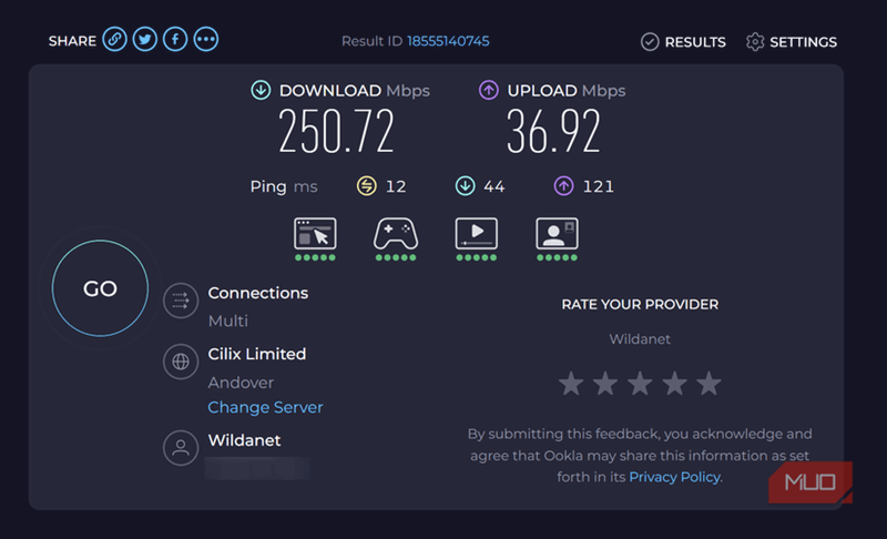 آزمون سرعت هات‌اسپات وای‌فای.