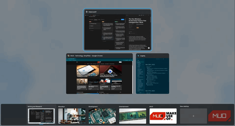 میز مجازی ویندوز 11