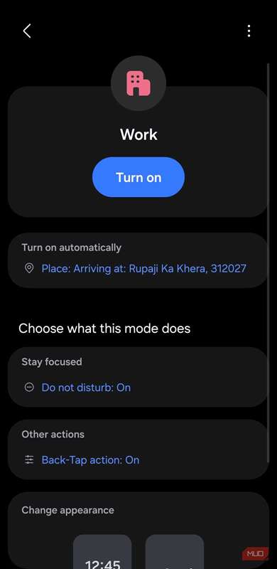 حالت کار در گوشی سامسونگ