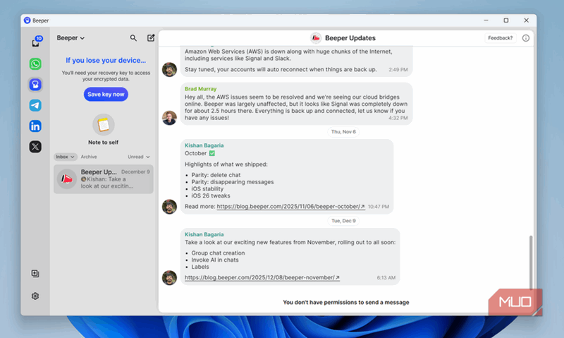 برنامه بیپر روی ویندوز پی‌سی