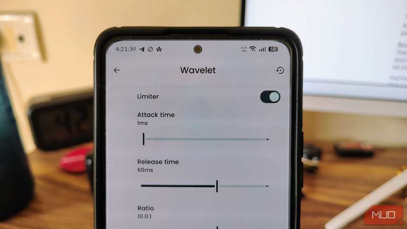 قابلیت محدودکننده در برنامه Wavelet.