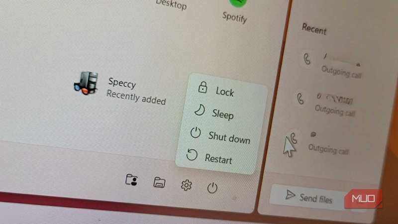 منوی برق در ویندوز ۱۱