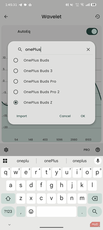جستجوی مدل هدفون‌ها در برنامه Wavelet.