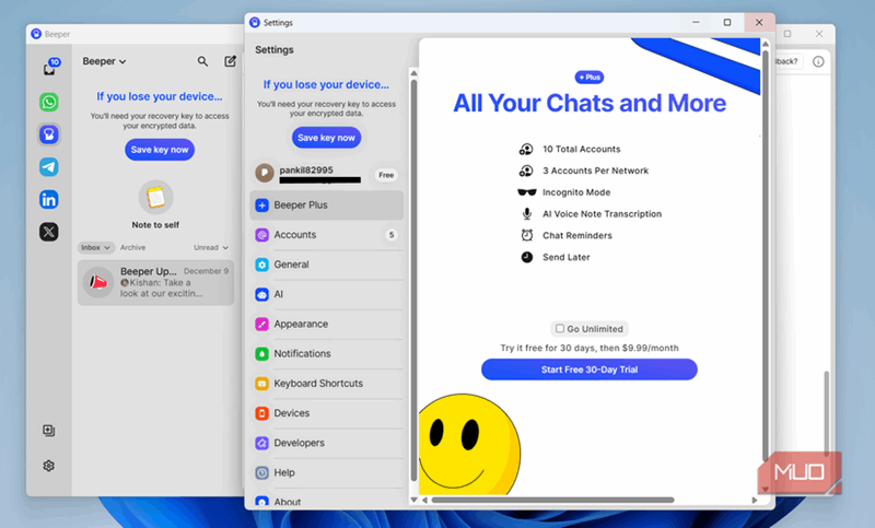 ویژگی‌های بیپر پلاس روی رایانه