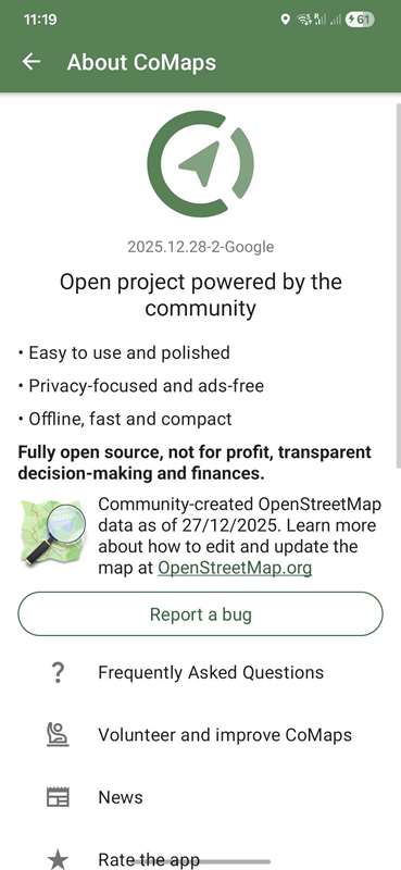 منبع باز CoMaps