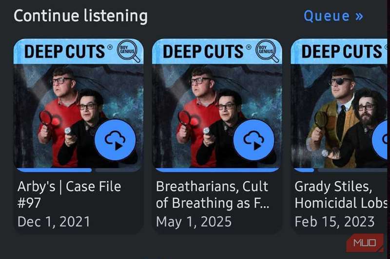سه قسمت از پادکست Deep Cuts در AntennaPod