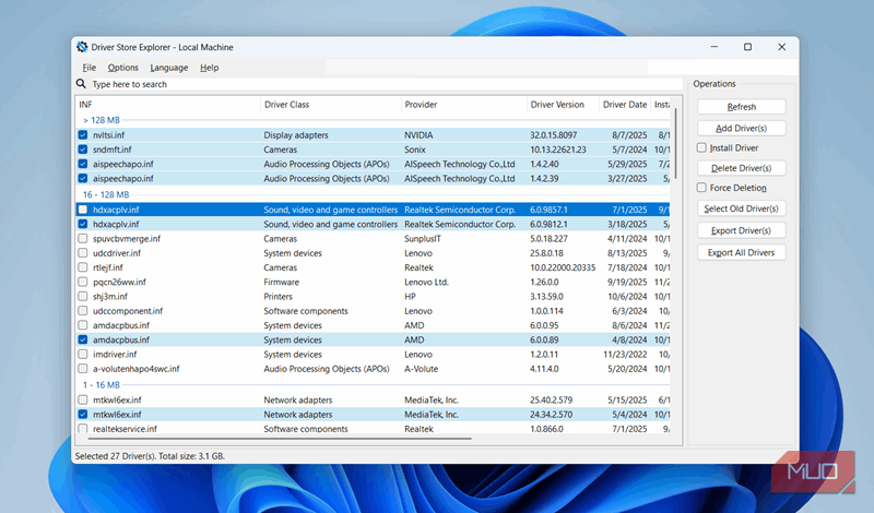 ابزار Driver Storage Explorer در ویندوز