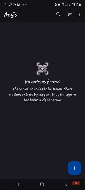 برنامه Aegis تازه نصب شده