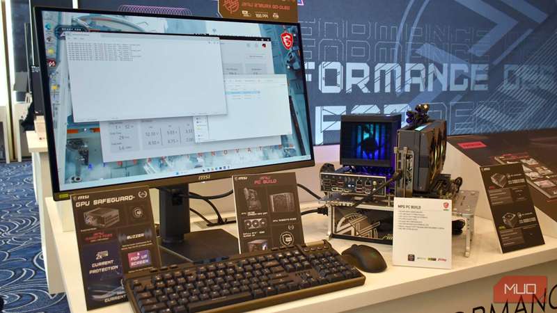 سیستم حفاظت GPU مایس‌ئی بر روی استند CES 2026