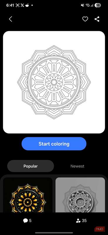 طراحی PENUP بر روی گوشی گلکسی
