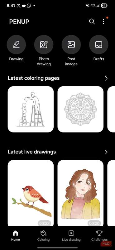 PENUP بر روی گوشی گلکسی