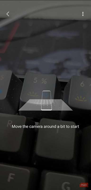 برنامهٔ Quick Measure در گوشی سامسونگ