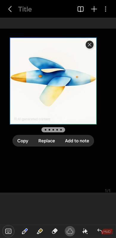 ابزار تبدیل طرح به تصویر در برنامه Samsung Notes