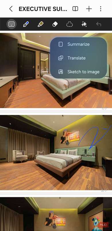 نمایش یک PDF در Samsung Notes