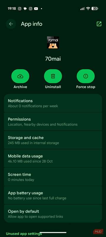 به تنظیمات دسترسی برنامه بروید