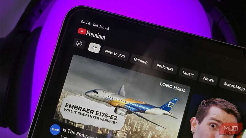 استفاده از YouTube Premium بر روی iPad Air