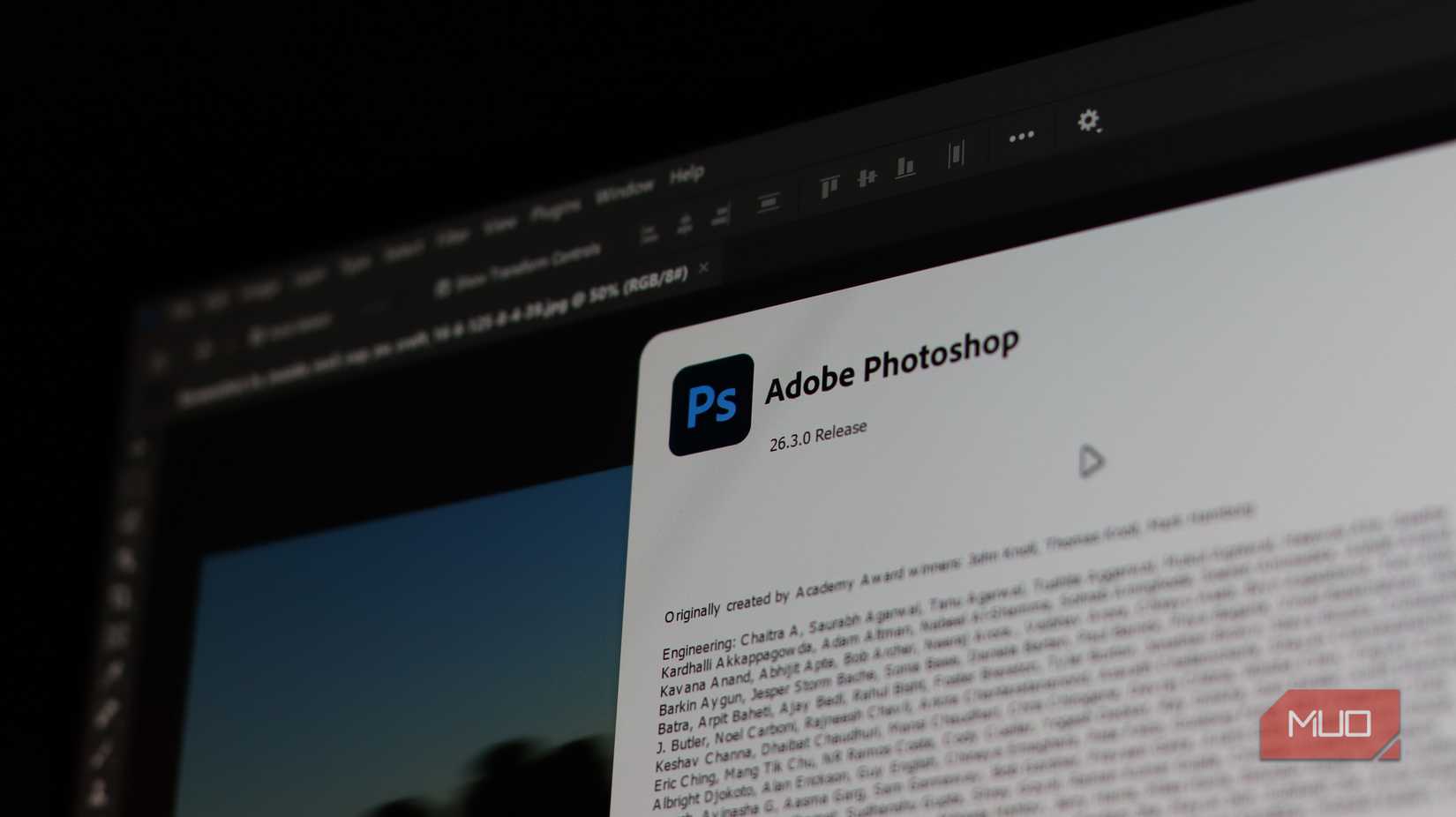 صفحه‌ی آغازین Adobe Photoshop بر روی لپ‌تاپ ویندوز
