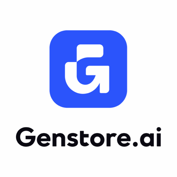 لوگوی genstore.ai روی پس‌زمینه سفید