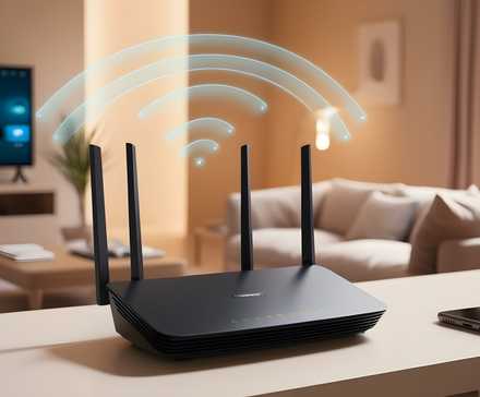 تصویر روتر سه باند در خانه