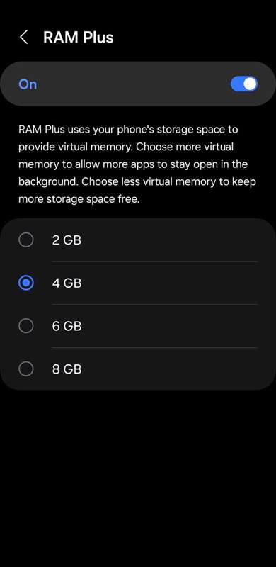 ویژگی RAM Plus در گوشی سامسونگ