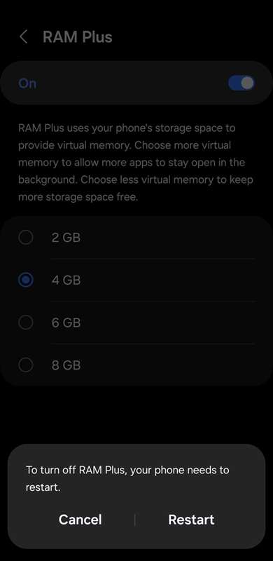 درخواست راه‌اندازی مجدد در گوشی سامسونگ