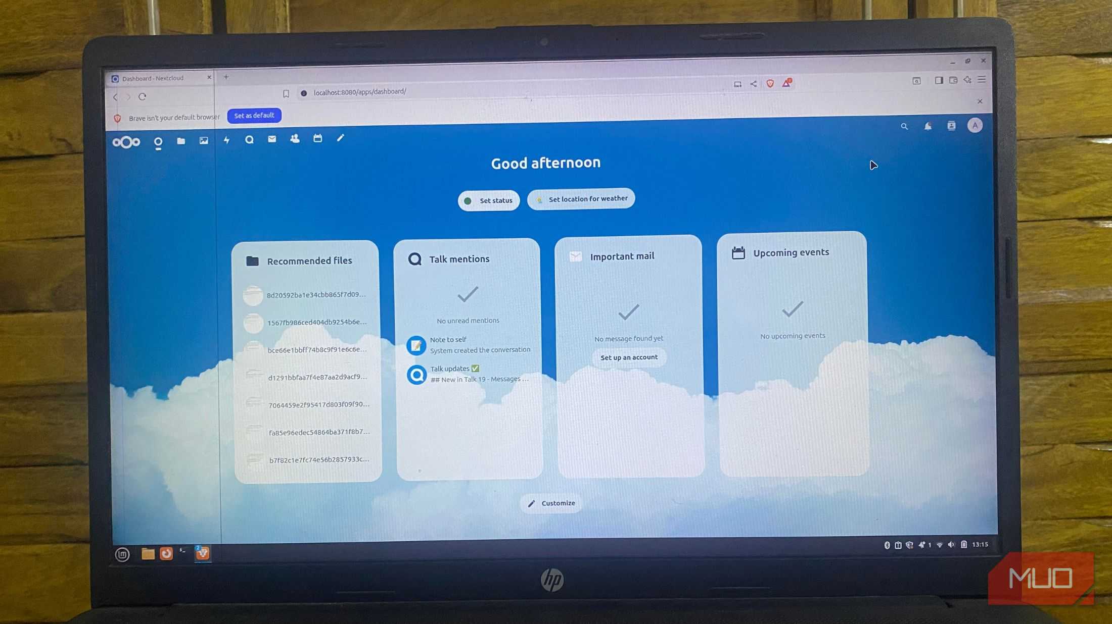 سرور Nextcloud میزبانی‌شده توسط خود کاربر بر روی لینوکس مینت
