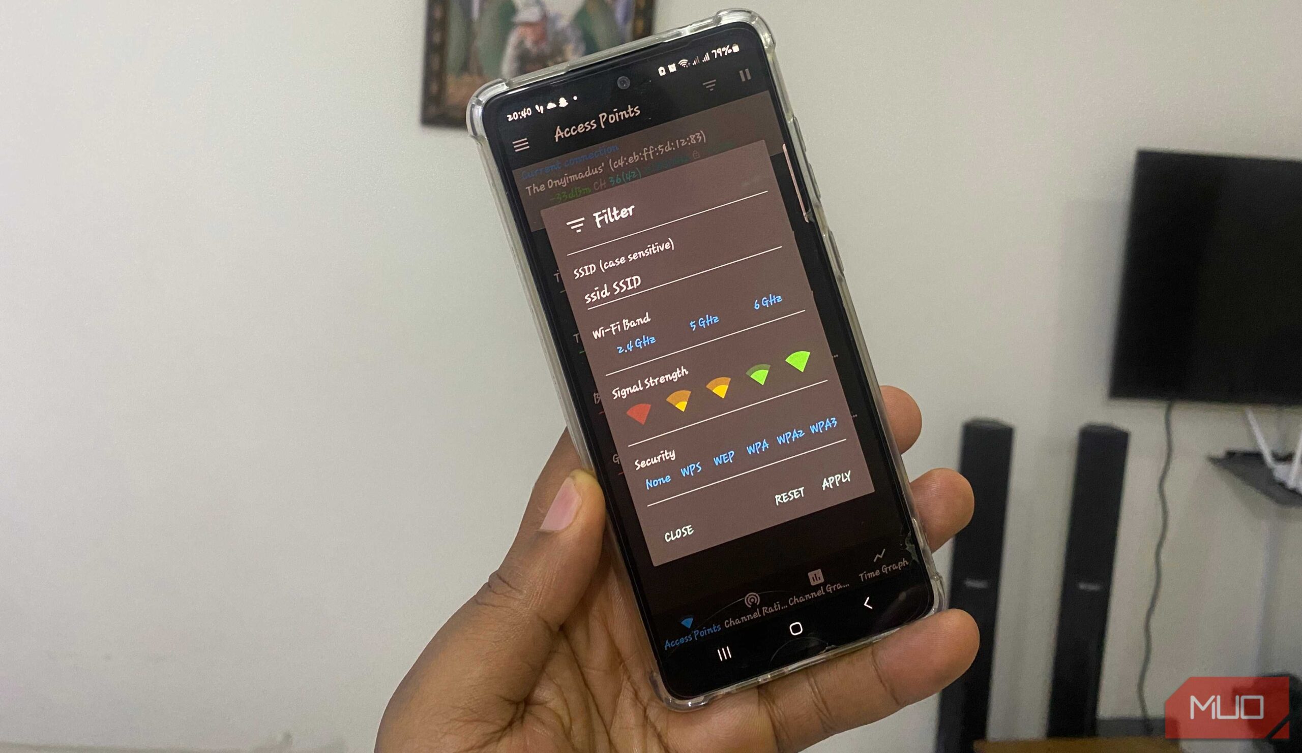 پیکربندی SSIID در WiFi Analyzer