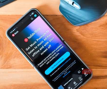 YouTube Music premium open on Galaxy Z Flip 6
