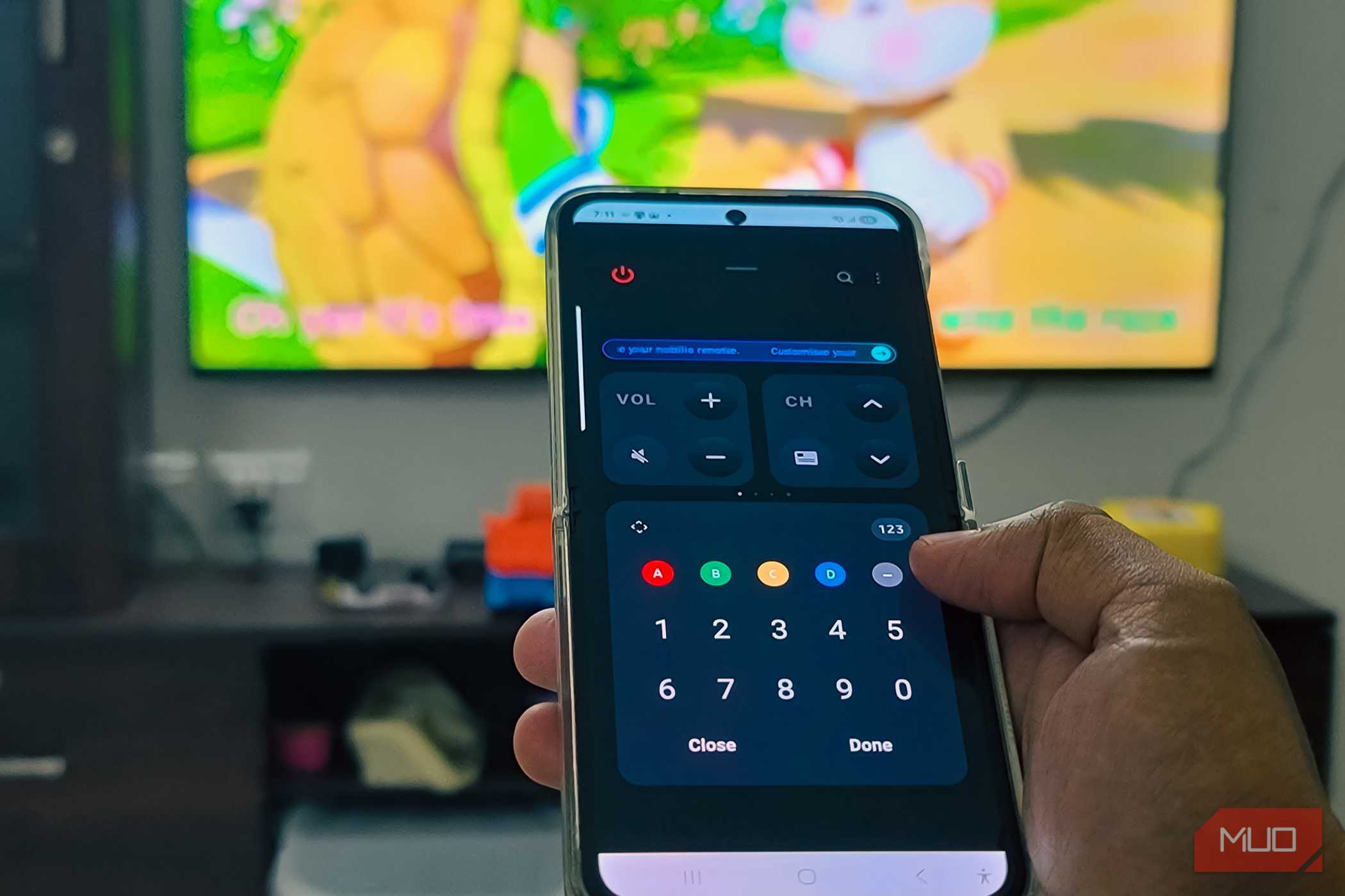 برنامه Smarthing باز شده به‌صورت ریموت بر روی Samsung Galaxy Z Flip 6