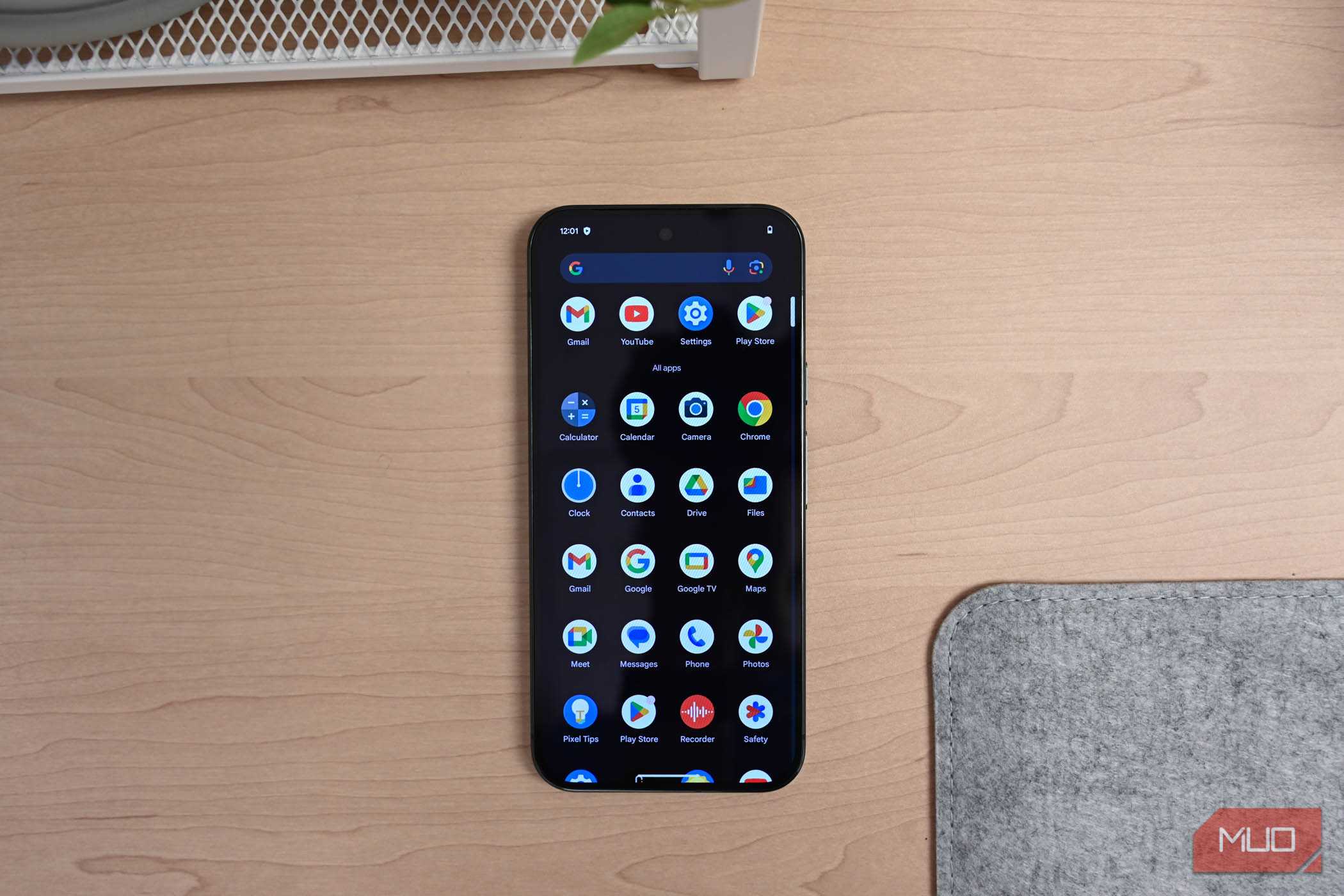 سینی برنامههای Google Pixel 9 Pro XL