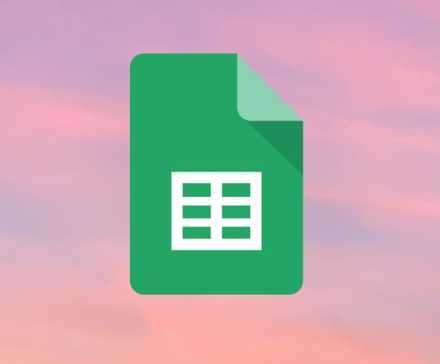 لوگوی Google Sheets با پس‌زمینهٔ ابری آبی و نارنجی