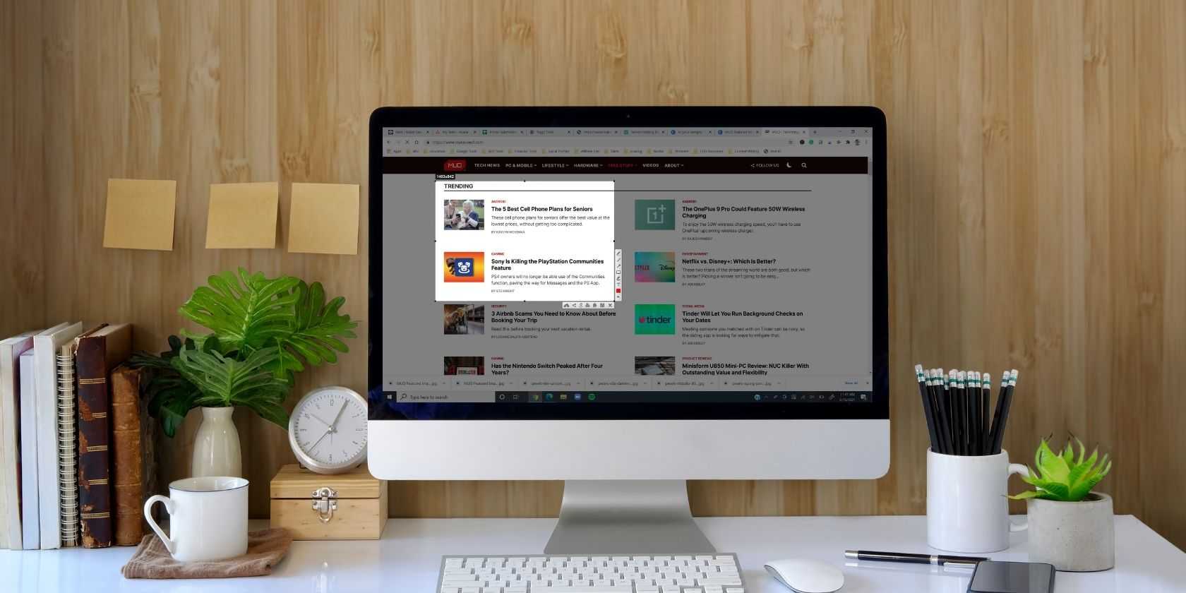 کامپیوتر در حال گرفتن تصویر اسکرین‌شات