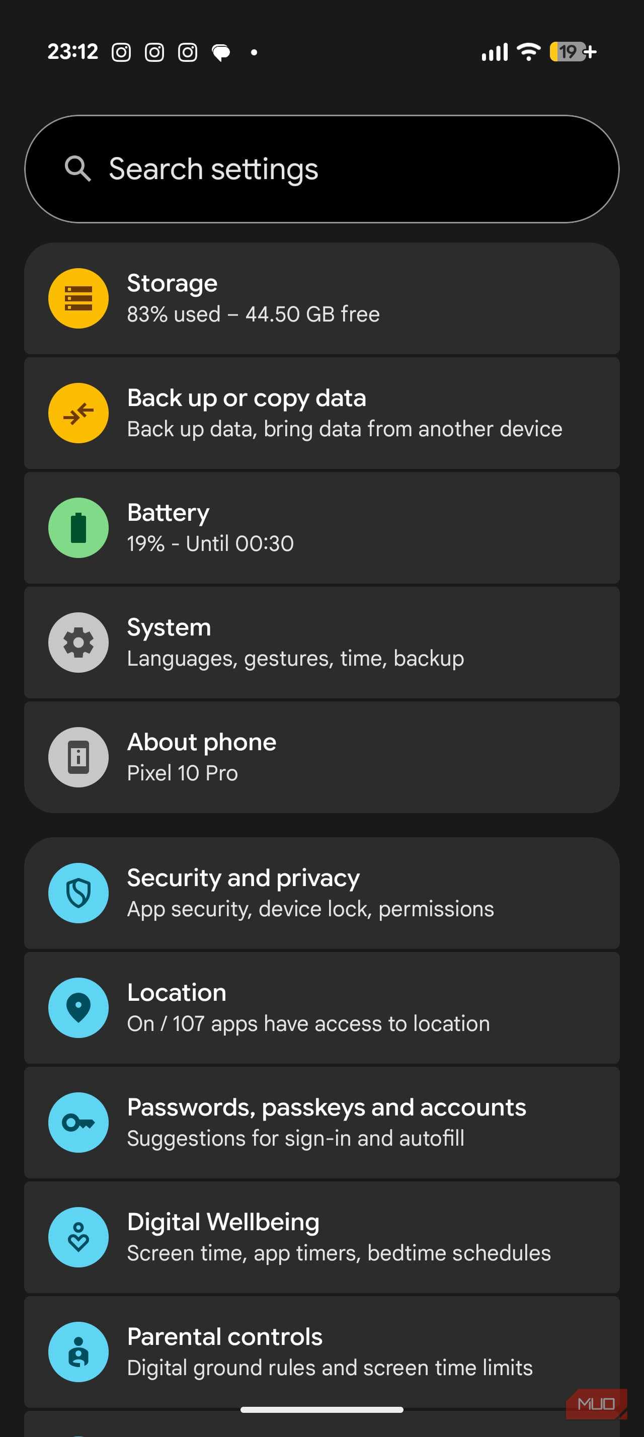 درباره تنظیمات Phone در Google Pixel 10 Pro باز شد