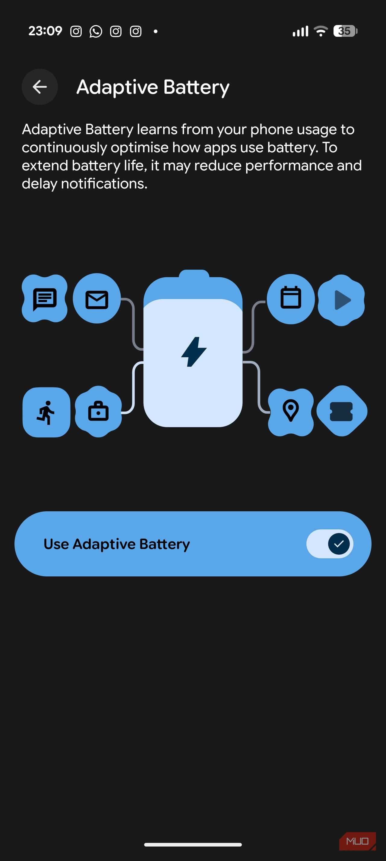 باتری تطبیقی فعال‌شده در گوگل پیکسل 10 پرو