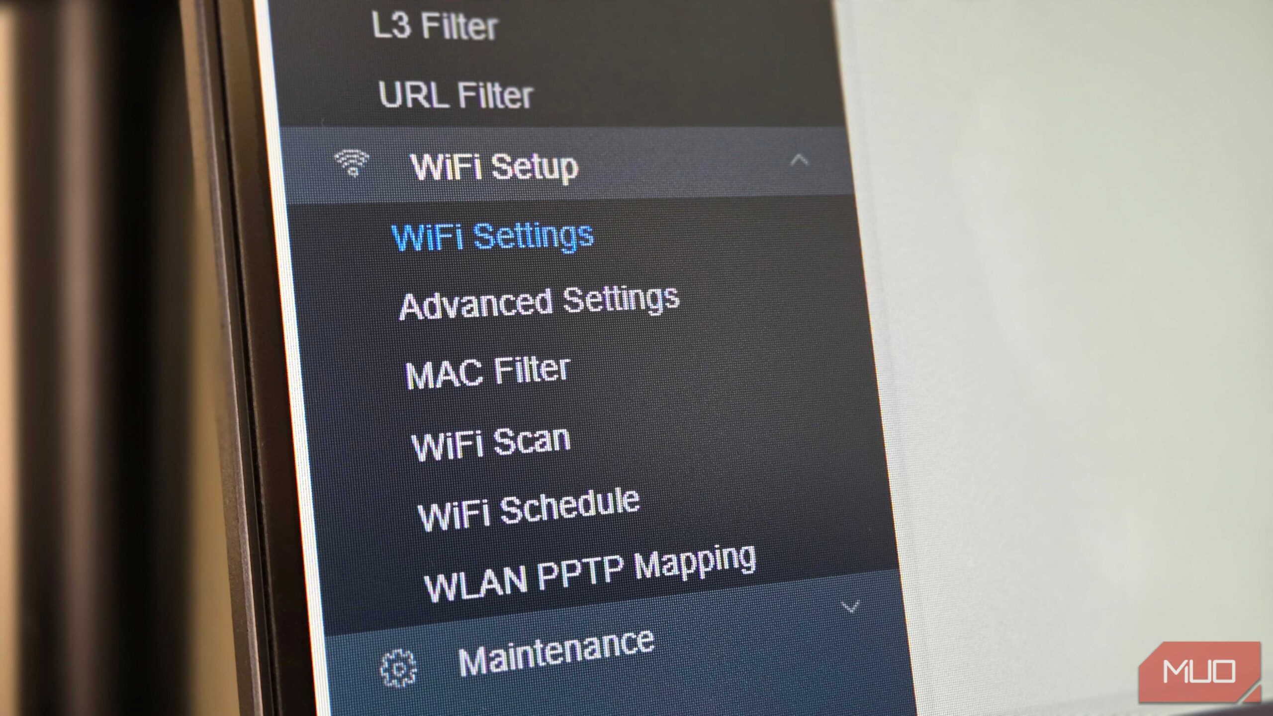 منوی تنظیمات WiFi روتور Airtel