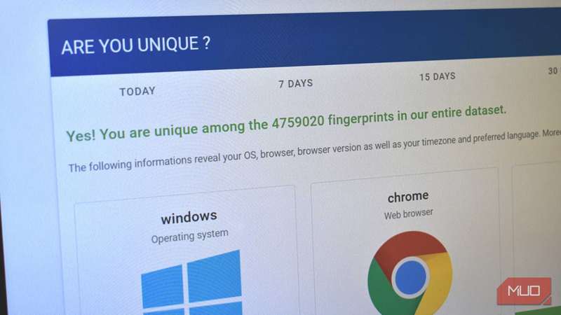 آیا من مرورگر منحصر به فرد هستم - بررسی مجموعه داده ردیابی