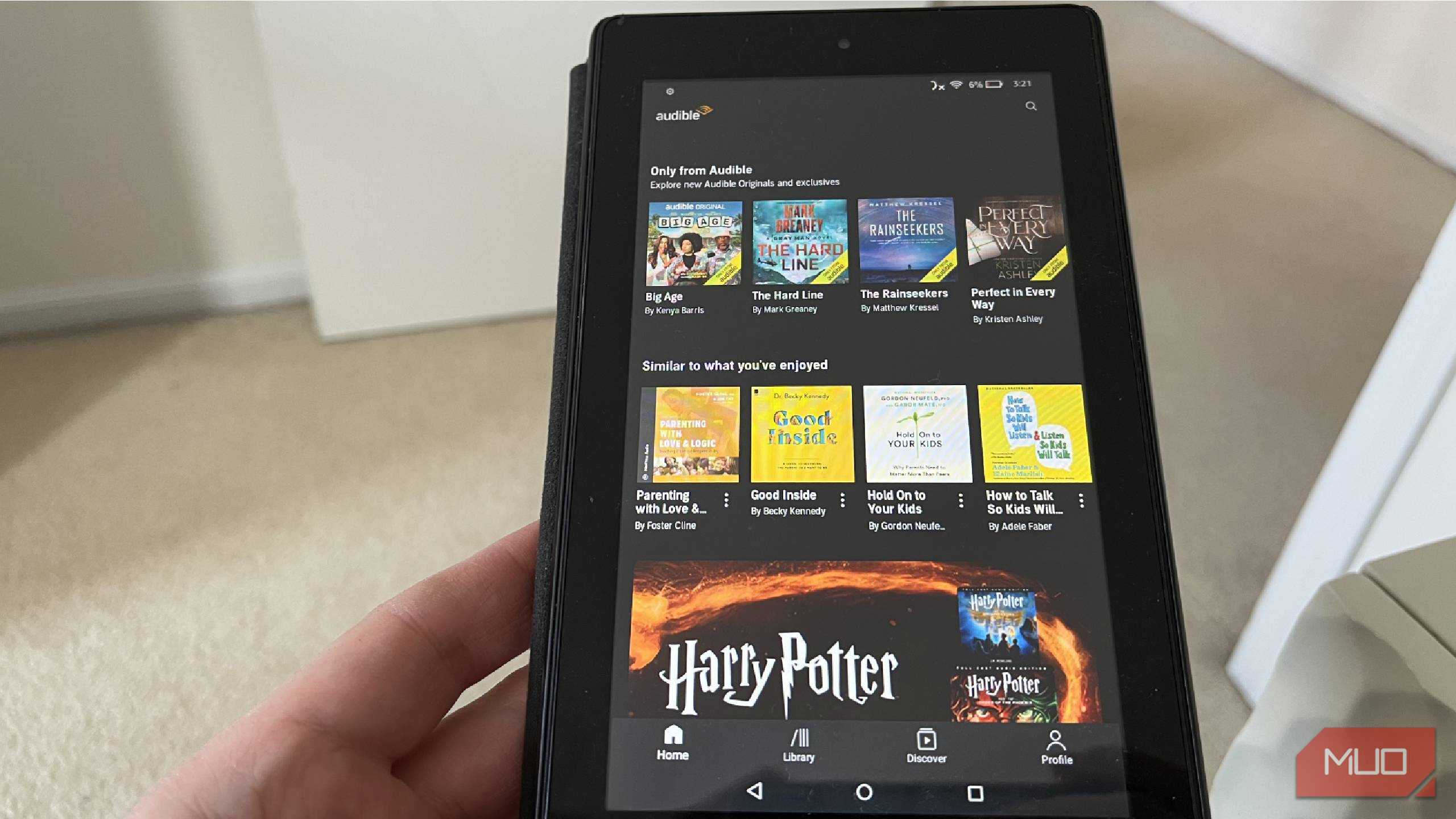 برنامهٔ Audible روی کیندل