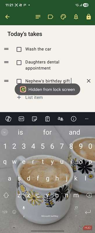 فهرست چک باز در Joonote
