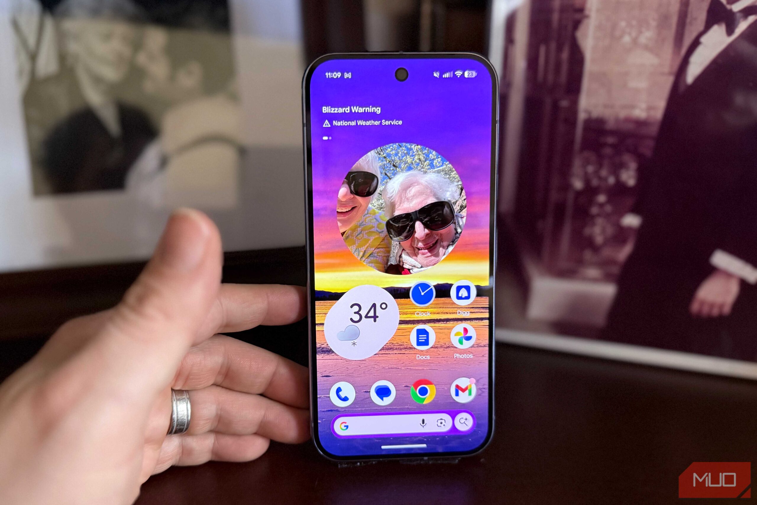 ویجت دایرهای گوگل فوتوز