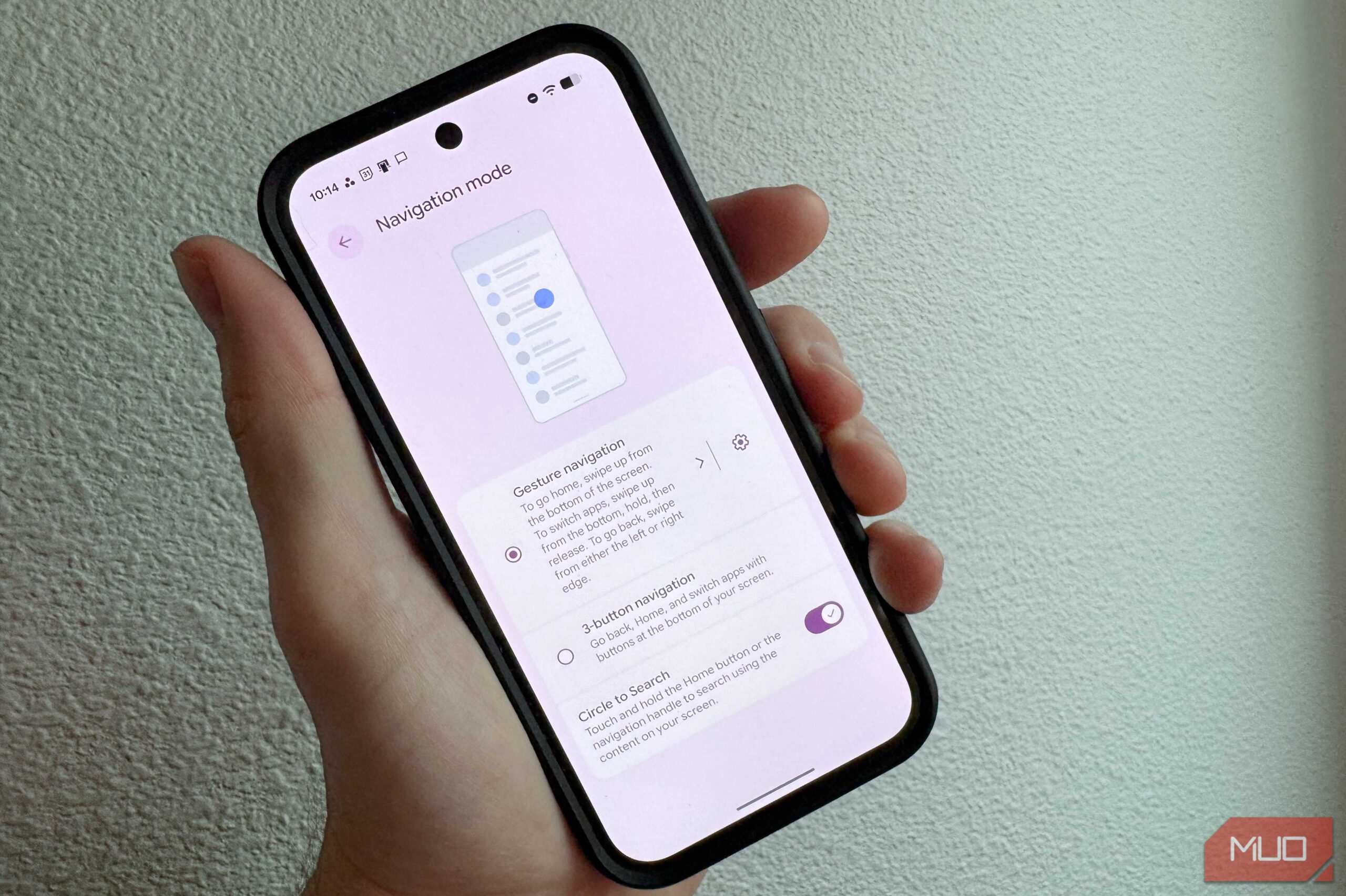 دور به جستجو در تنظیمات حالت ناوبری
