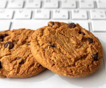 کلوچک‌ها روی کیبورد سفید