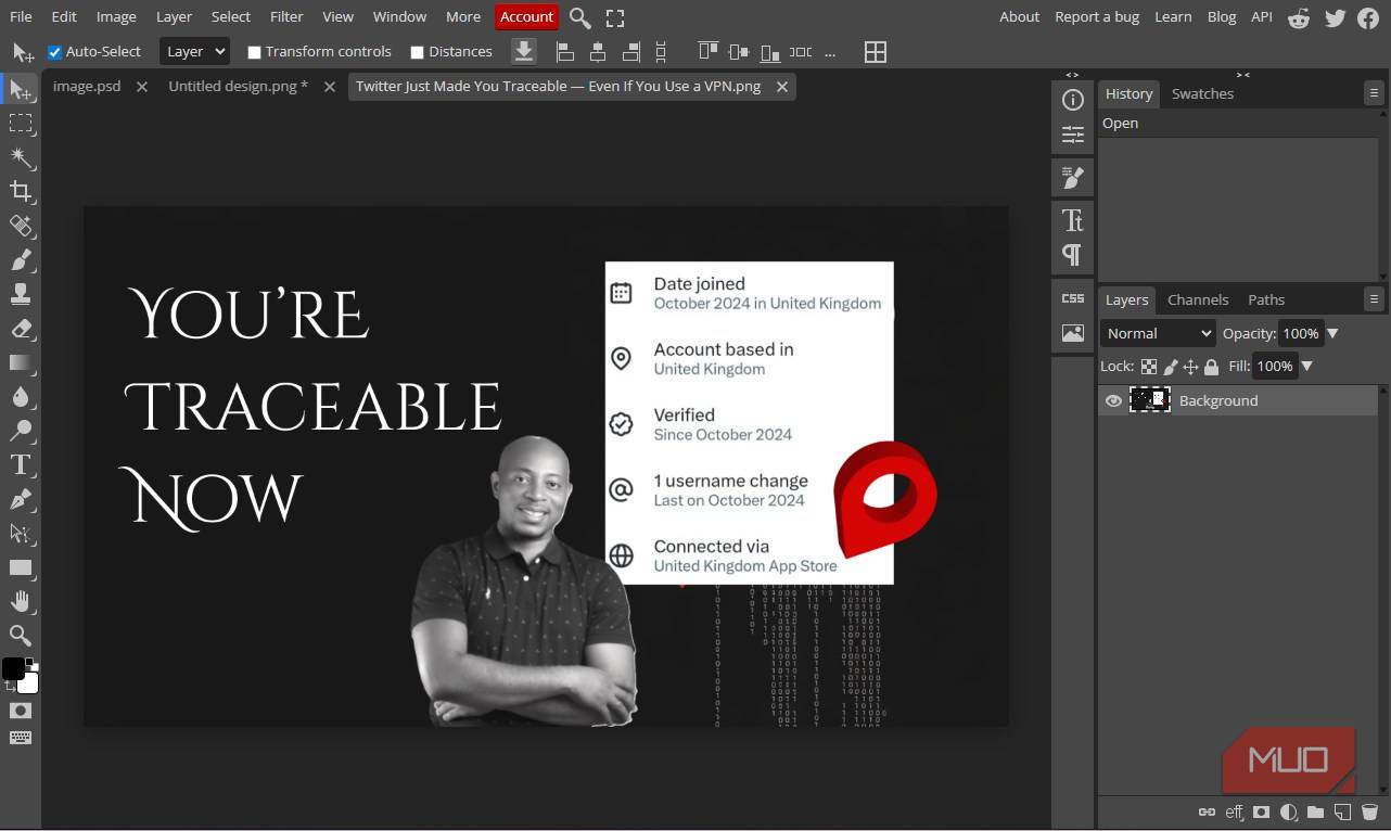 ایجاد تصویر بندانگشتی با Photopea