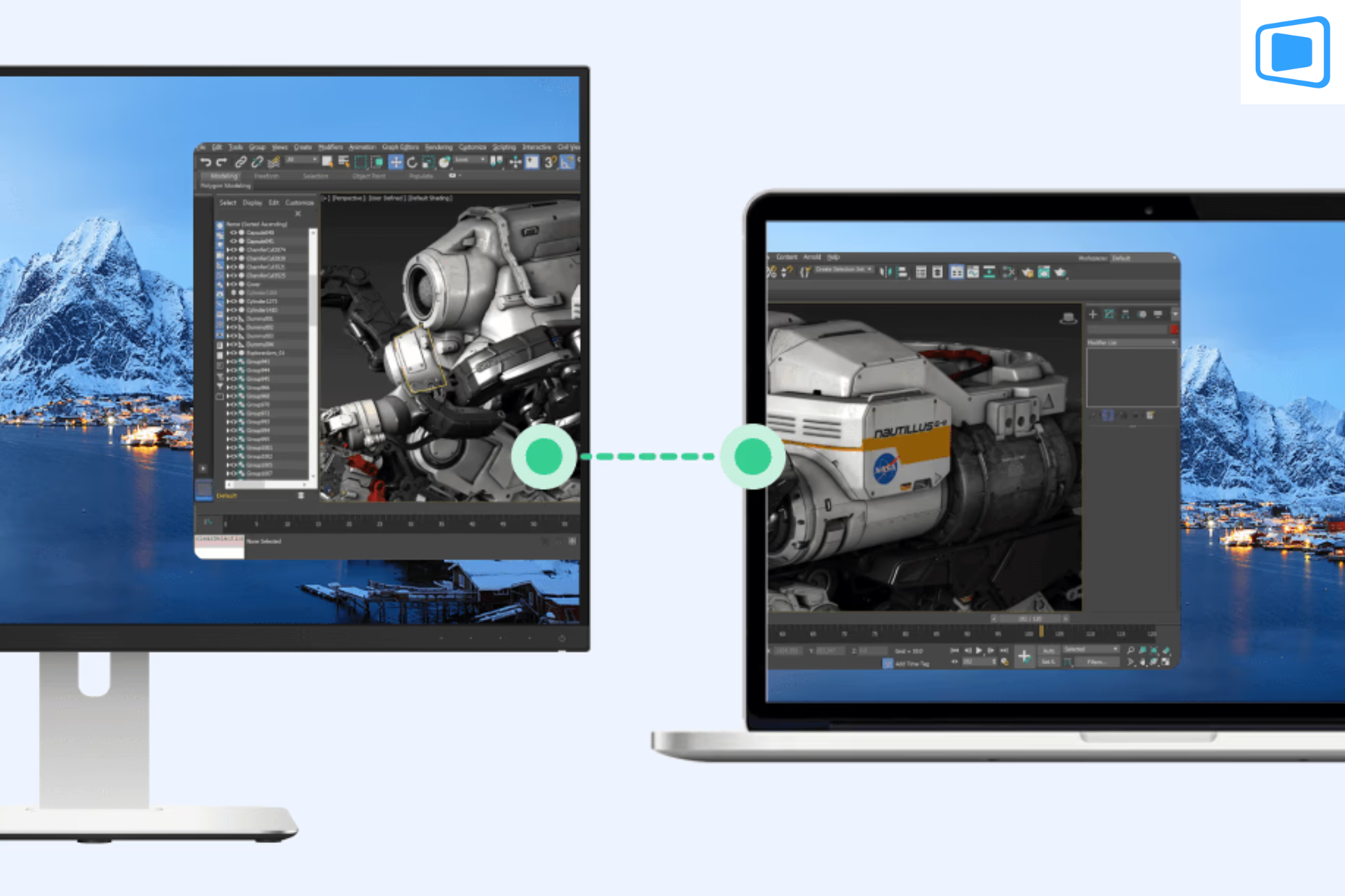 گسترش صفحه با DeskIn، رایانه به رایانه
