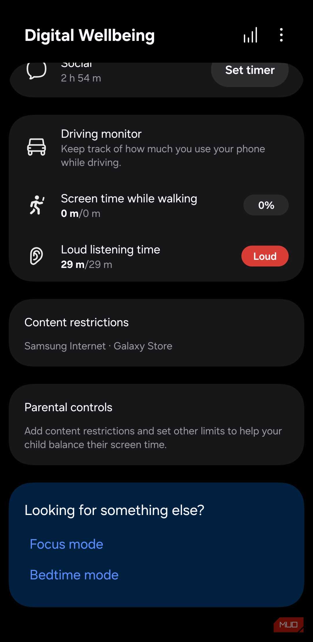 رفاه دیجیتال روی تلفن