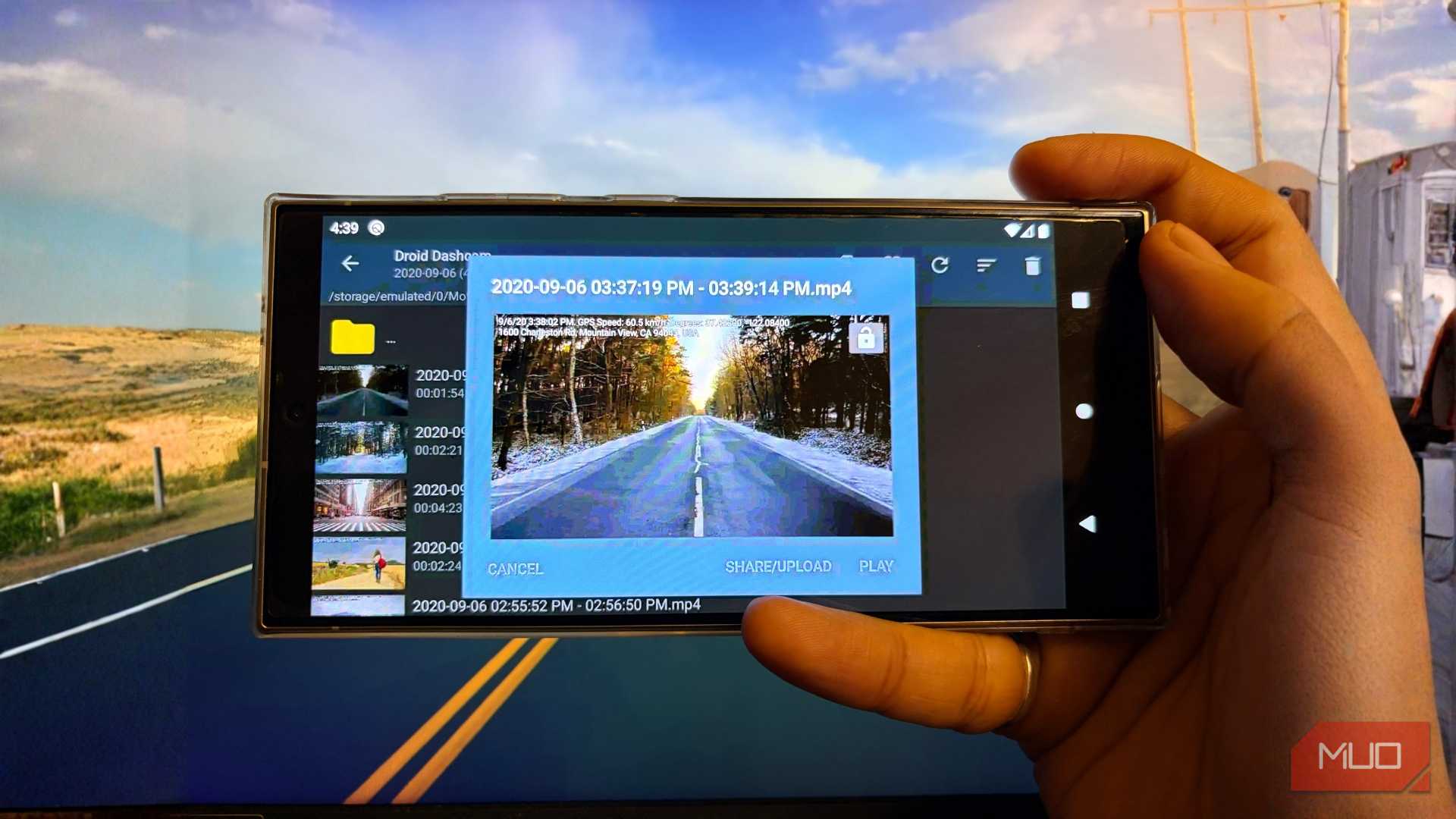 ضبط برنامه Droid Dashcam برای اندروید