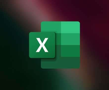 لوگوی اکسل روی پس‌زمینه مبهم