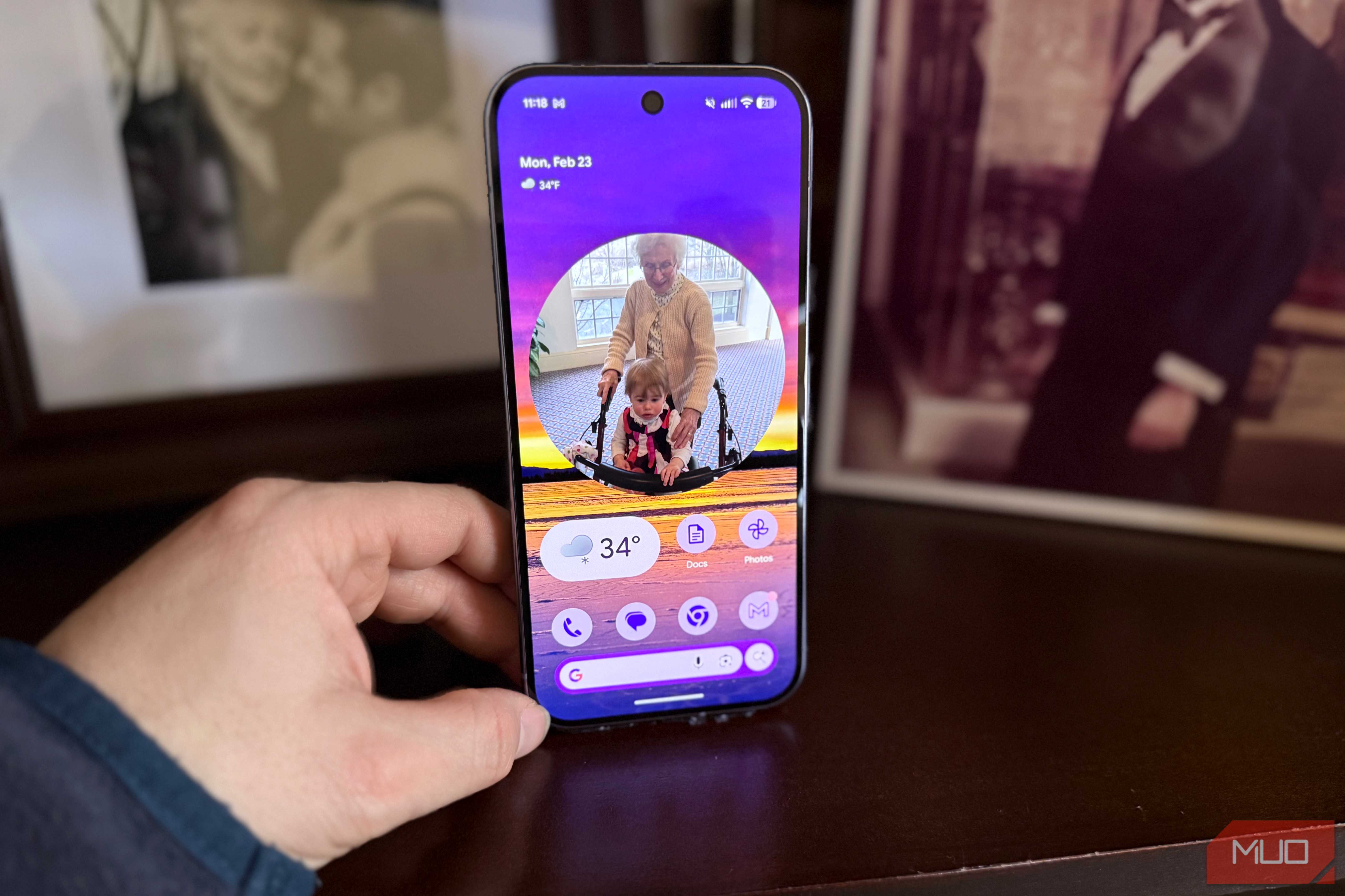 قاب دایرهای ویجت گوگل فوتوز