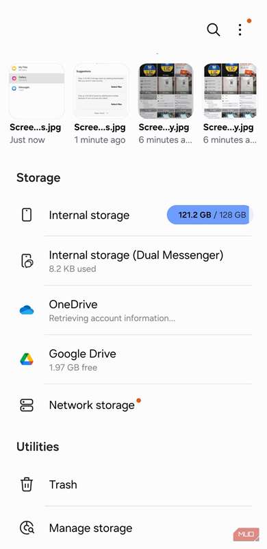 برنامه Files در سامسونگ