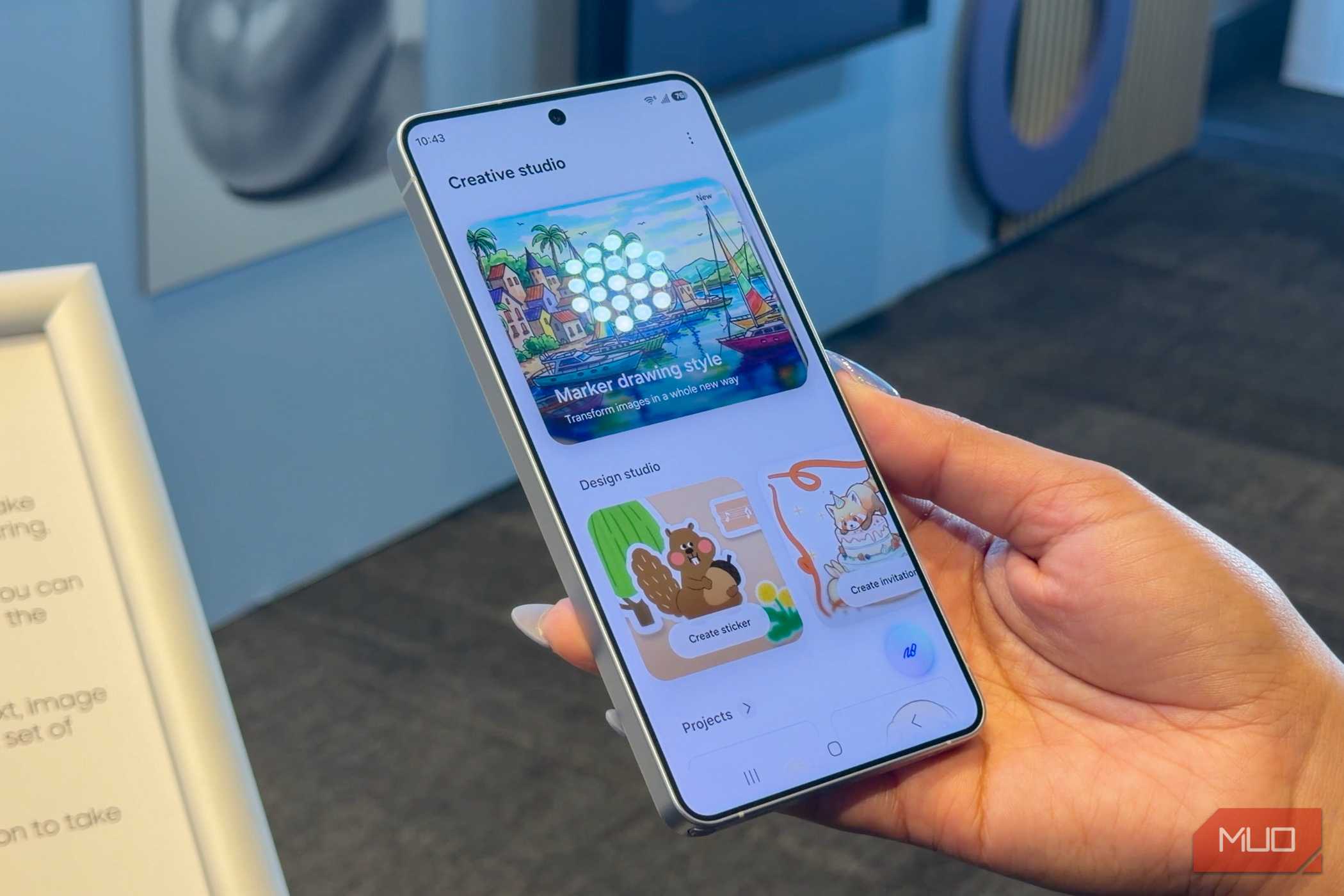 استودیوی خلاقانه در گالکسی اس ۲۶ اولترا