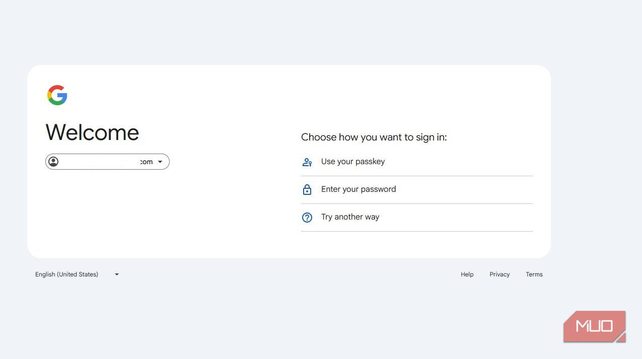 ورود Gmail با کلید عبور